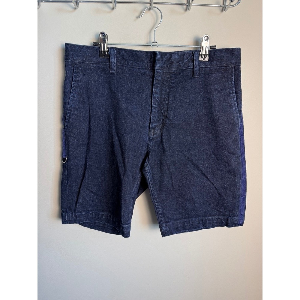 initial Womens Dark Wash Denim Shorts 175/86A Casual Summer Stretch Indigo